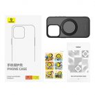 Phone Case Baseus SkyRing Magnetic with Stand for iP 15 Pro + tempered-glass and cleaning kit (black)