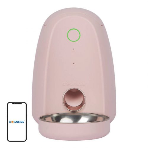 Smart food dispenser with plastic bowl WIFI mini Dogness (pink))