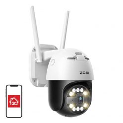   IP Outdoor Camera ZOSI C296 WiFi Pan Tilt 5MP IP66 with 32GB microSD card