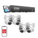 IP Camera ZOSI C225 4 pcs WiFi 5MP + NVR 8ch + 2TB HDD