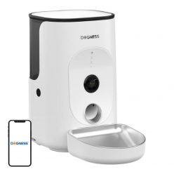   Dogness F15 WiFi 4L smart food dispenser with camera with stainless steel bowl (white)