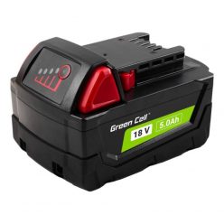   Battery For Power Tools Green Cell PTML18V5, Milwaukee M18 18V 5Ah