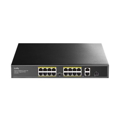 CUDY FS1018PS1 16x 10/100(PoE+/PoE) + 2x gigabit Uplink/1 SFP uplink 180W PoE switch