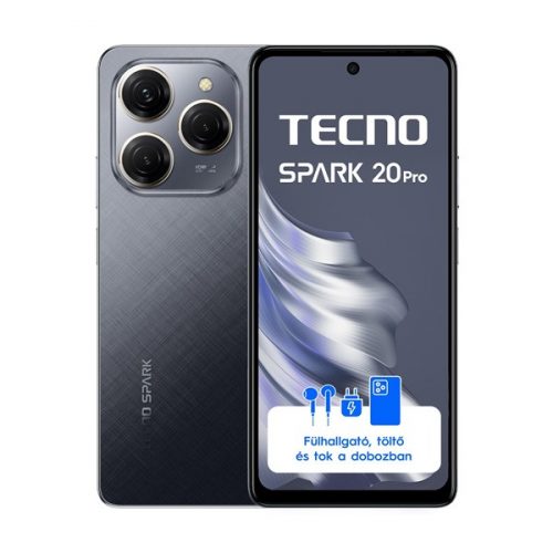 Tecno Spark 20 Pro 6,78" LTE 8/256GB DualSIM Moonlit Black okostelefon