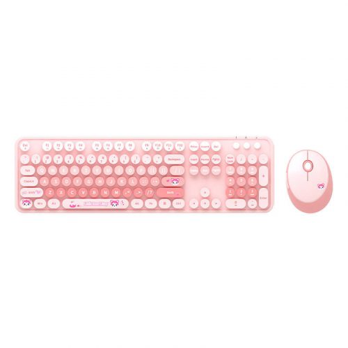 MOFII Sweet New 2.4G Wireless Keyboard + Mouse Set (Pink)