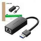 USB 3.0 to RJ45 Network Adapter Ugreen CR111, Gigabit Ethernet (Black)