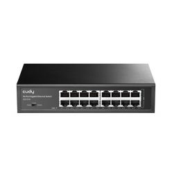   CUDY GS1016 16 portos Gigabit, VLAN/Extend mód, fém ház, fekete asztali Switch