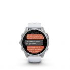 Garmin 010-02903-00 fenix 8 AMOLED (43mm) fehér szilikon pántos ezüst okosóra