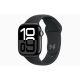 Apple Watch S10 GPS (42mm) kozmoszfekete alumínium tok, fekete sportszíj (S/M) okosóra