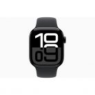 Apple Watch S10 GPS (42mm) kozmoszfekete alumínium tok, fekete sportszíj (S/M) okosóra