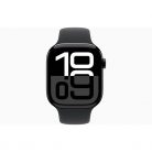 Apple Watch S10 GPS (46mm) kozmoszfekete alumínium tok, fekete sportszíj (S/M) okosóra