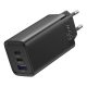 Vention FEDB0-EU 2xUSB-C 1xUSB-A 65W/30W/30W GaN network charger (black)