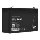 Maintenance-free AGM VRLA Green Cell AGM34 6V 14Ah Battery (for alarm system, cash register, toy)