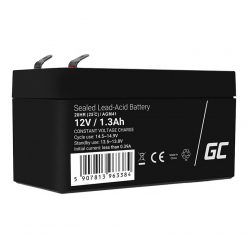   Maintenance-free AGM VRLA Green Cell AGM41 12V 1.3Ah Battery (for alarm system, cash register, toy)