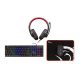 White Shark COMANCHE 3 WS GC-4104HU fekete billentyűzet + egér + egérpad + headset gamer kombó