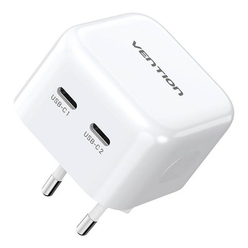 Vention FBPW0-EU USB(C+C) GaN (35W/35W) mains charger (white)