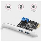 Axagon PCEU-232RS 2x külső + 2x belső USB 5Gbps PCI-Express kártya