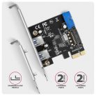 Axagon PCEU-232RS 2x külső + 2x belső USB 5Gbps PCI-Express kártya