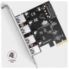 Axagon PCEU-430RS 4x USB-A 5Gbps port PCI-Express kártya