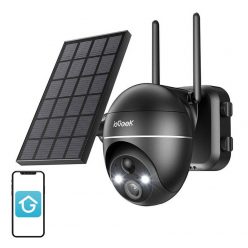   Wireless 5MP WiFi outdoor camera ieGeek ZS-GX4S black with solar panel