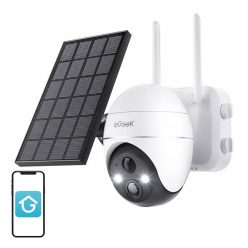   Wireless 5MP WiFi outdoor camera ieGeek ZS-GX4S white with solar panel