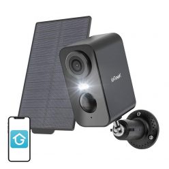   Wireless 3MP WiFi outdoor camera ieGeek ZS-GX3S black with solar panel