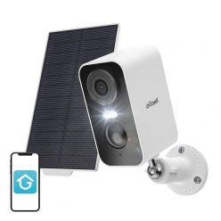   Wireless 3MP WiFi outdoor camera ieGeek ZS-GX3S white with solar panel