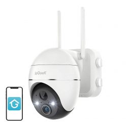   Wireless 3MP WiFi outdoor camera ieGeek ZS-GX1S white 5200mAh