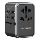 Vention FJFB0 GaN 2xUSB-C 2xUSB-A Universal Travel Adapter 65W (black)