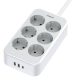 TESSAN power strip TS-PS02DE00 (white)