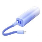 Powerbank 5000mAh Vention FHWL0 20W + cable USB-C do lightning (niebieski)