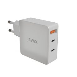   AVAX CH921W PRIME 140W GaN 2x Type C (PD 3.1) + USB A 30W fehér hálózati gyorstöltő