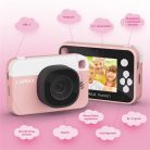 LAMAX PixelKid1 Pink Full HD 8MP rózsazsín gyerek fényképezőgép és kamera