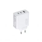 Maxlife ML081094 45W 2xType-C + USB fehér gyorstöltő adapter