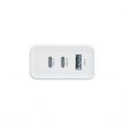 Maxlife ML081094 45W 2xType-C + USB fehér gyorstöltő adapter