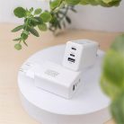 Maxlife ML081100 65W 2xType-C + USB fehér gyorstöltő adapter