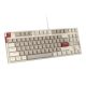 MageGee MK-STAR wired keyboard (retro white-gray)