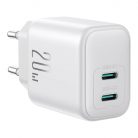 Joyroom JR-TCF12 Dual-Port (2C) 20W Power Charger (white)