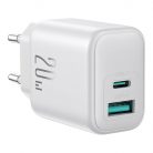 Joyroom JR-TCF21 Dual-Port (A+C) Power Charger (white)