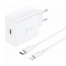 Foneng EU62 45W USB- C mains charger + USB-C to lightning cable (white)