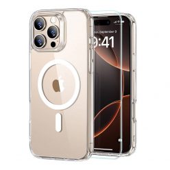   ESR Hybrid Case (HaloLock) for iPhone 16 Pro with screen protection kit (clear)