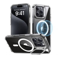   ESR Classic Hybrid (HaloLock) case with stand for iPhone 16 Pro (transparent)