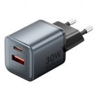 GaN Vention USB-C + USB-A 30W-os töltő (szürke)