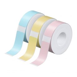   Nelko thermal label for label printer P21 (blue/yellow/pink, 12*40 mm）.