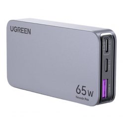   Ugreen Nexode Pro 65W lapos fali töltő, GaN, 2x USB-C + USB