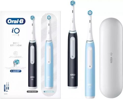 Oral-B iO3 elektromos fogkefe Matt Black/Ice Blue