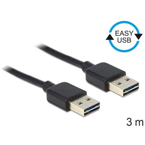 Delock 83462 EASY - USB 2.0 - A apa/apa kábel - 3m