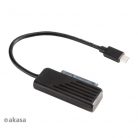 Akasa USB3.1 Type-C kábel 2,5" SATA SSD ÉS HDD adapter - 20cm - AK-AU3-06BK