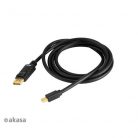 Akasa 8K Mini DisplayPort to DisplayPort Adapterkábel - 200cm - AK-CBDP22-20BK