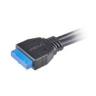 Akasa USB 3.1 Gen2 belső adapterkábel 2x Gen1 Type-A porttal - AK-CBUB52-50BK